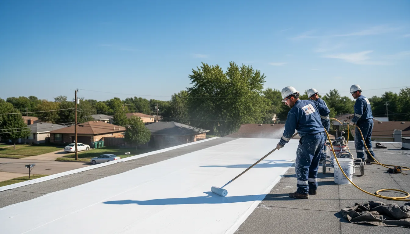 Commercial roof coating in Reddell, LA near me